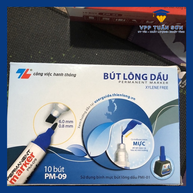 [xịn ] Bút dạ dầu - Bút lông dầu PM-09 (10 cái/1 hộp)