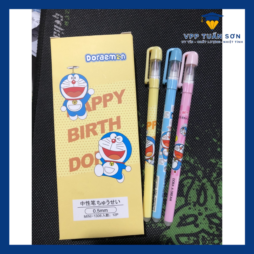 Bút Bi Nước Xóa Được Doraemon Mini - 1306 (12 Cái)