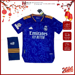 [Rẻ Vô Địch] Áo Real Madrid Sân Khách 2021 | Bộ Quần Áo Bóng Đá CLB Real Madrid Sân Khách 2021/2022 Hàng Thái Xịn