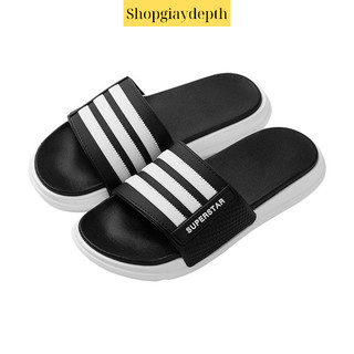 Dép quai ngang unisex họa tiết 3 sọc super-sta kiểu dáng thể thao đi êm lên chân cực chất NB-28