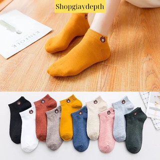 [Combo 10 đôi] Vớ tất nam nữ họa tiết Gấu chất liệu cotton Cao cấp chống mồ hôi chân thoáng khí siêu bền