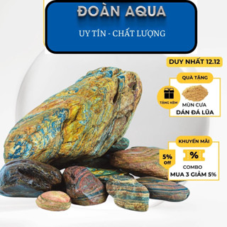 Đá Cuội Vân Mây (1KG)  Setup Bể Thuỷ Sinh,Tiểu Cảnh Bán Cạn, Trang Trí Bể Cá Cảnh Siêu rẻ