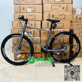 Xe đạp touring bull fs21 mẫu mới 2024 khung thép sơn tĩnh điện, bộ đề sunrun 21 tốc độ chính hãng, vành 700c thể thao