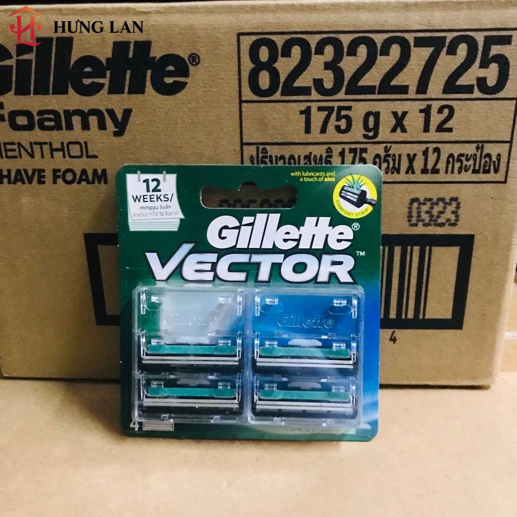 Vỉ 4 lưỡi dao cạo râu Gillette  - chính hãng