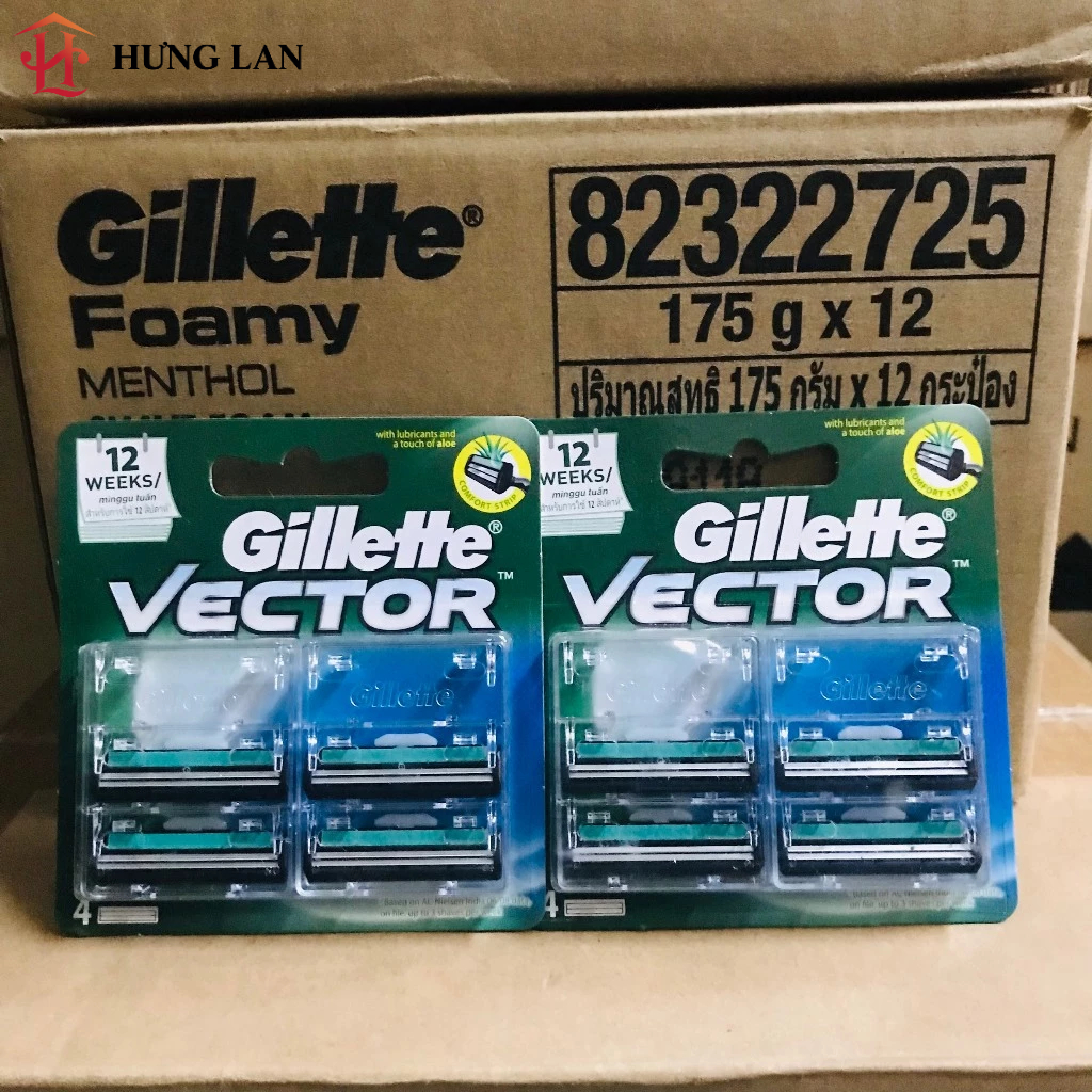 Vỉ 4 lưỡi dao cạo râu Gillette - chính hãng