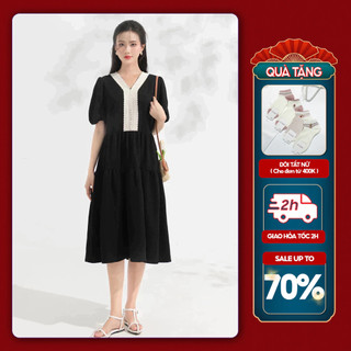 Đầm Suông Babydoll Michi House Váy Xuông Thiết Kế Dáng Dài Qua Gối Phong Cách Hàn Quốc Freesize Bầu Mặc Xinh V663