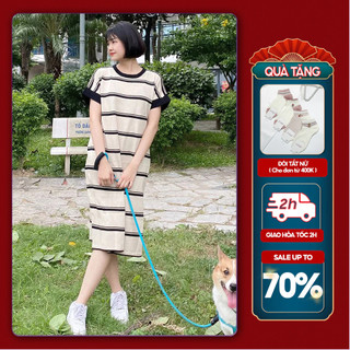 Đầm Suông Len Tăm Mongtoghi Michi House Váy Xuông A Công Sở Dáng Dài Qua Gối Mặc Bốn Mùa Freesize Bầu Mặc Xinh K49