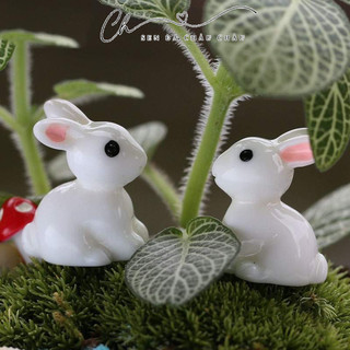 (Terrarium) 10 Phụ kiện Thỏ con trắng đáng yêu