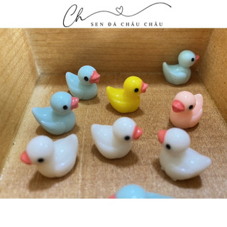 (Phụ Kiện) 10 Bé Vịt Con Mini Đủ Màu - Trang Trí Tiểu Cảnh