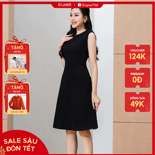Đầm Nữ LAMER Dáng A Sát Nách Cổ Tròn L63R22T045
