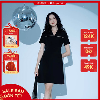 Đầm VIENNE TRAN Dáng A Nữ Cổ Bẻ V63R22Q005