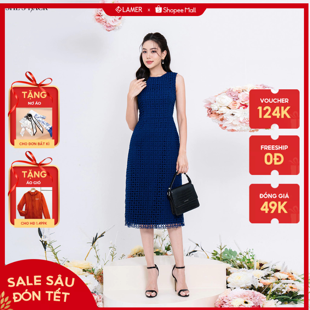 Đầm Dạ Hội SHE'S BACK Ren Sát Nách S63F23Q028