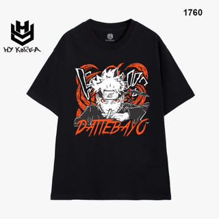 Áo Thun HY KOREA Vải Cotton 100% In Hình Dattebayo 1760 Phom Rộng OverSize Unisex