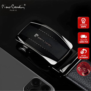 Thắt Lưng Nam Cao Cấp, Dây Nịt Nam Hàng Hiệu Pierre Cardin VIP111 Da Bò Nguyên Tấm, Khóa Tự Động VIP