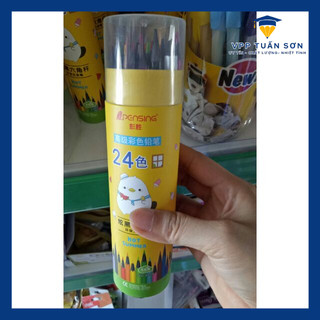 Ống Bút Chì Gỗ 24 Màu Đẹp
