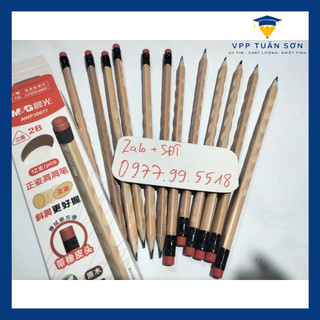 Bút chì gỗ m&g 2b có đầu tẩy
