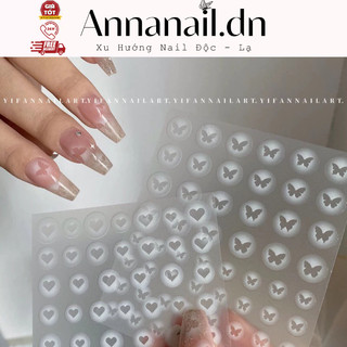 Sticker ombre trái tim, ngôi sao nail