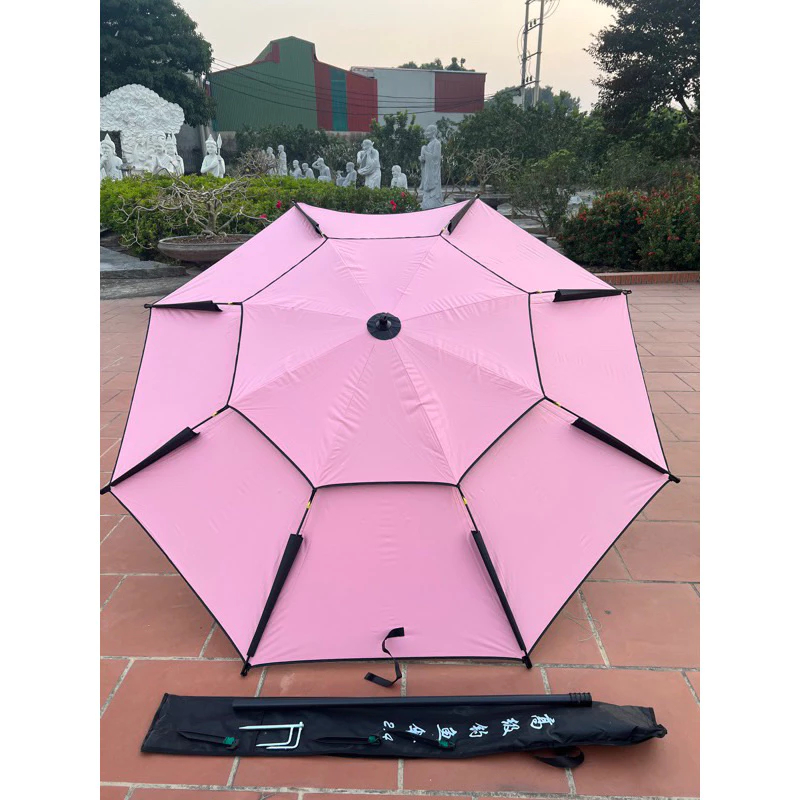 Thùng Câu Đài Chuxian Màu Hồng -combo-Bao Cần-Ô  Câu Cá