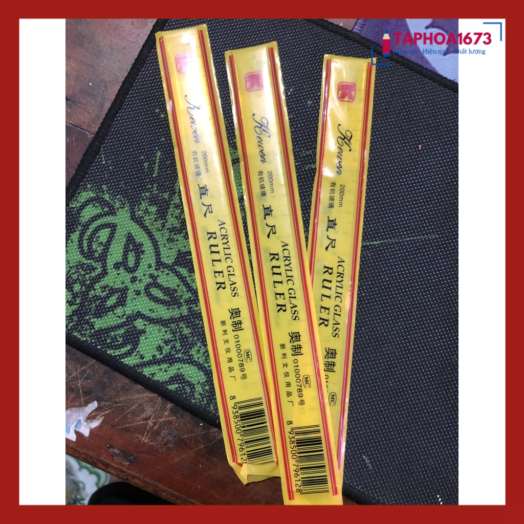 SET 15 Thước Kẻ Nhựa 20cm Trong Suốt Đẹp
