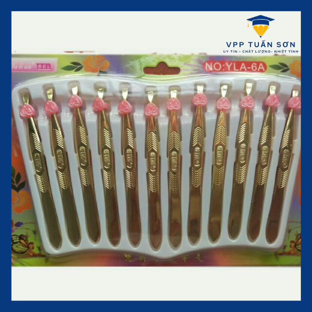 SET 2 Nhíp Sắt Vàng Nhổ Râu