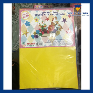Giấy Thủ Công A4 Klong 8 Màu Kẻ Caro - Ms: 705