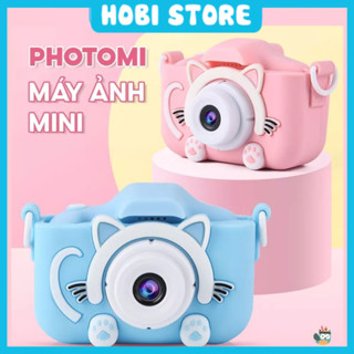 [Cao cấp] Máy ảnh mini Photomi cho bé đồ chơi chụp ảnh có kèm dây sạc thẻ nhớ 32G và 1 USB - Hobi Store