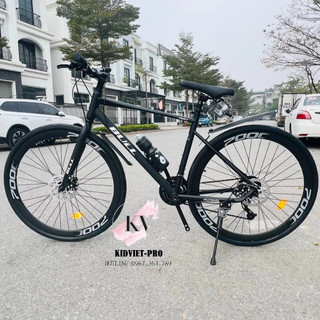 Xe đạp touring kidviet-pro fs21 mẫu mới 2024 khung thép sơn tĩnh điện, bộ đề sunrun 21 tốc độ,vành 700c