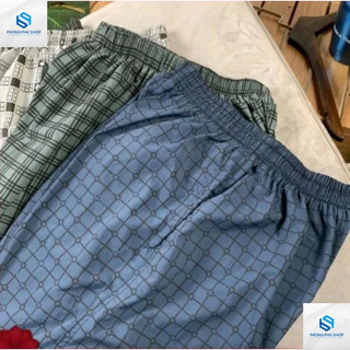3 cái quần đùi nam (45-65kg) quần mặc nhà, mặc ngủ, quần đùi trung niên, quần đùi lớn tuổi# quần đùi vải karo không giãn