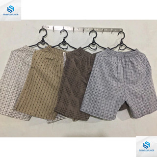 quần đùi nam sọc caro vải co giản tốt mát , mau khô ( 4 cái 100k_ 45-65kg) # quần đùi vải karo co giãn tốt