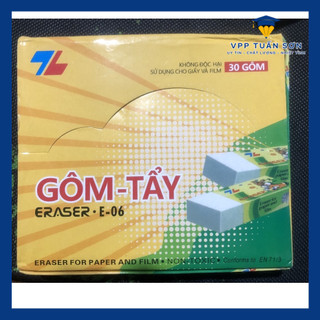 Gôm - Tẩy TL-E06  Trắng Cao Cấp (30 viên/1 hộp)