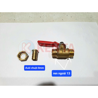 Van hơi đồng, van bi đồng tay gạt, khoá hơi khí nén 1/4