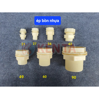 Ốc siết bồn nước ốc ép bồn nước ép thùng phi bằng nhựa ren 21 27 34 42 49 60 90