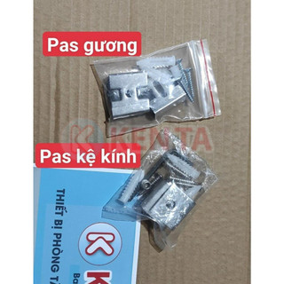 Bộ pát bát chữ u đỡ kệ kính pát pas bát đỡ gương cài gương kẹp gương nhà tắm