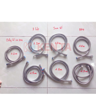 Dây sen, dây cấp nước vòi xịt vòi sen inox 304 ren 21