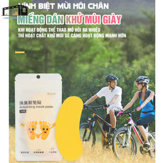 Túi 10 Miếng dán khử mùi hôi giày dép siêu thơm mát du lịch, thể thao