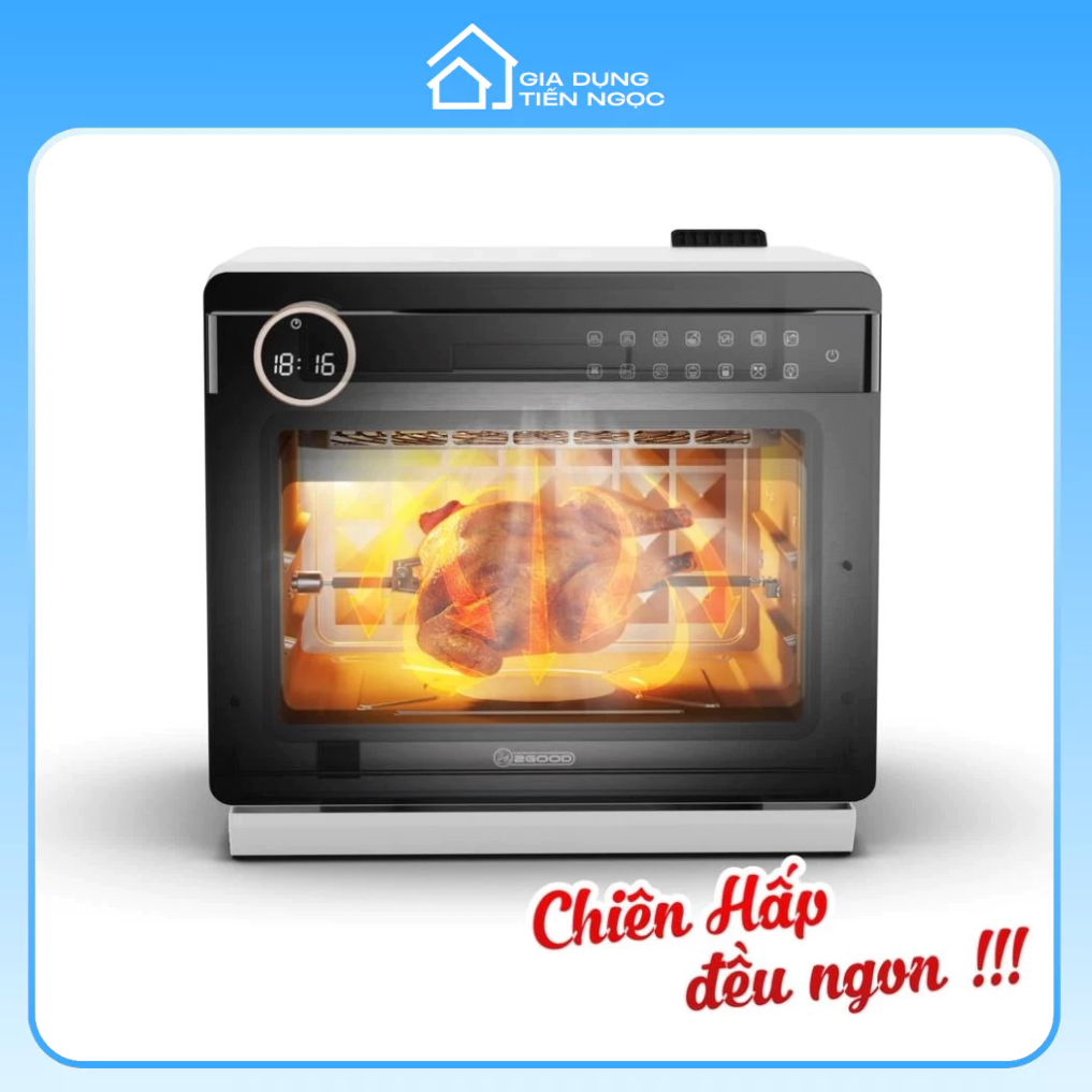 Nồi Chiên Không Dầu 2GOOD S100 Cải Tiến Mới - Chiên Hấp Đều Ngon, Lồng tự đảo 360°, Dung Tích 20L
