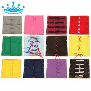 (Bản quốc tế) Khung vải dạy kỹ năng cài áo và đóng mở khóa - Stand for 12 Dressing Frames