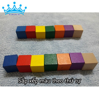 Túi 100 khối gỗ vuông 2cm - cube 2cm