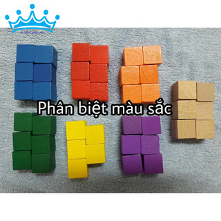 Túi 100 khối gỗ vuông 2cm - cube 2cm