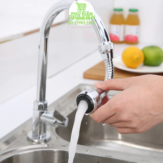 Đầu vòi nước bồn rửa bát nối dài tăng áp 2 chết độ, khả năng xoay 360 độ giúp công việc rửa chén bát dễ dàng thuận tiện