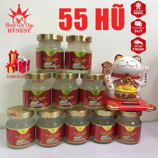 COMBO (Set 55 Hũ) Yến Sào HOÀNG VIỆT 70ML Các Vị Đường Phèn, Hạt Chia, Sâm, Hạt Sen, Táo Sen, Tứ Vị, Không  Đường