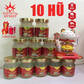 COMBO (Set 10 Hũ) Yến Sào HOÀNG VIỆT 70ML Vị Đường Phèn, Hạt Chia, Sâm, Hạt Sen, Táo Sen, Tứ Vị, Không  Đường