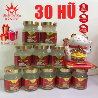 COMBO (Set 30 Hũ) Yến Sào HOÀNG VIỆT 70ML Các Vị Đường Phèn, Hạt Chia, Sâm, Hạt Sen, Táo Sen, Tứ Vị, Không  Đường