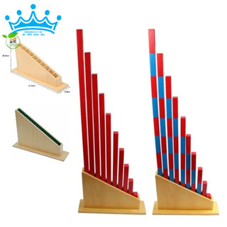 Đế đựng gậy đỏ, gậy số Montessori - Stand For Long Red Rods, Numerical Rods