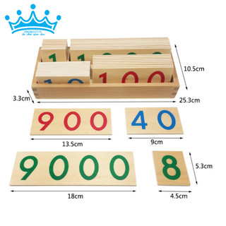 Hộp thẻ số 1-9000 nhỏ - Small Wooden Number Cards With Box 1-9000