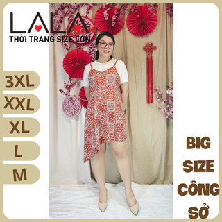 Bigsize công sở - Đầm Dây Vạt Rũ - Cam