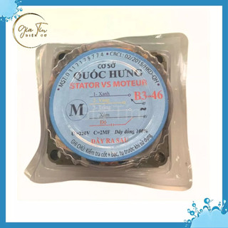 Stator phe quạt, lốc quạt dày 16mm/ 20mm/ 25mm 46 dây đồng quốc hưng