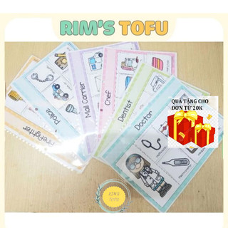 [SALE] HỌC LIỆU CHO BÉ : MATCHINH NGHỀ NGHIỆP - ĐỒ DÙNG  - Đồ chơi giáo dục sớm Montessori