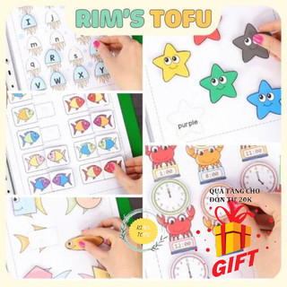 Bộ học liệu bóc dán chủ đề đại dương 8 trang cho bé yêu khám phá - Đồ chơi giáo dục sớm Montessori