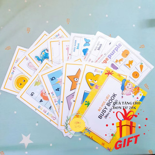 SALE! [HỌC LIỆU cho bé] Học liệu bóc dán Busy Màu sắc và Số - đồ chơi giáo dục sớm Montessori cho bé